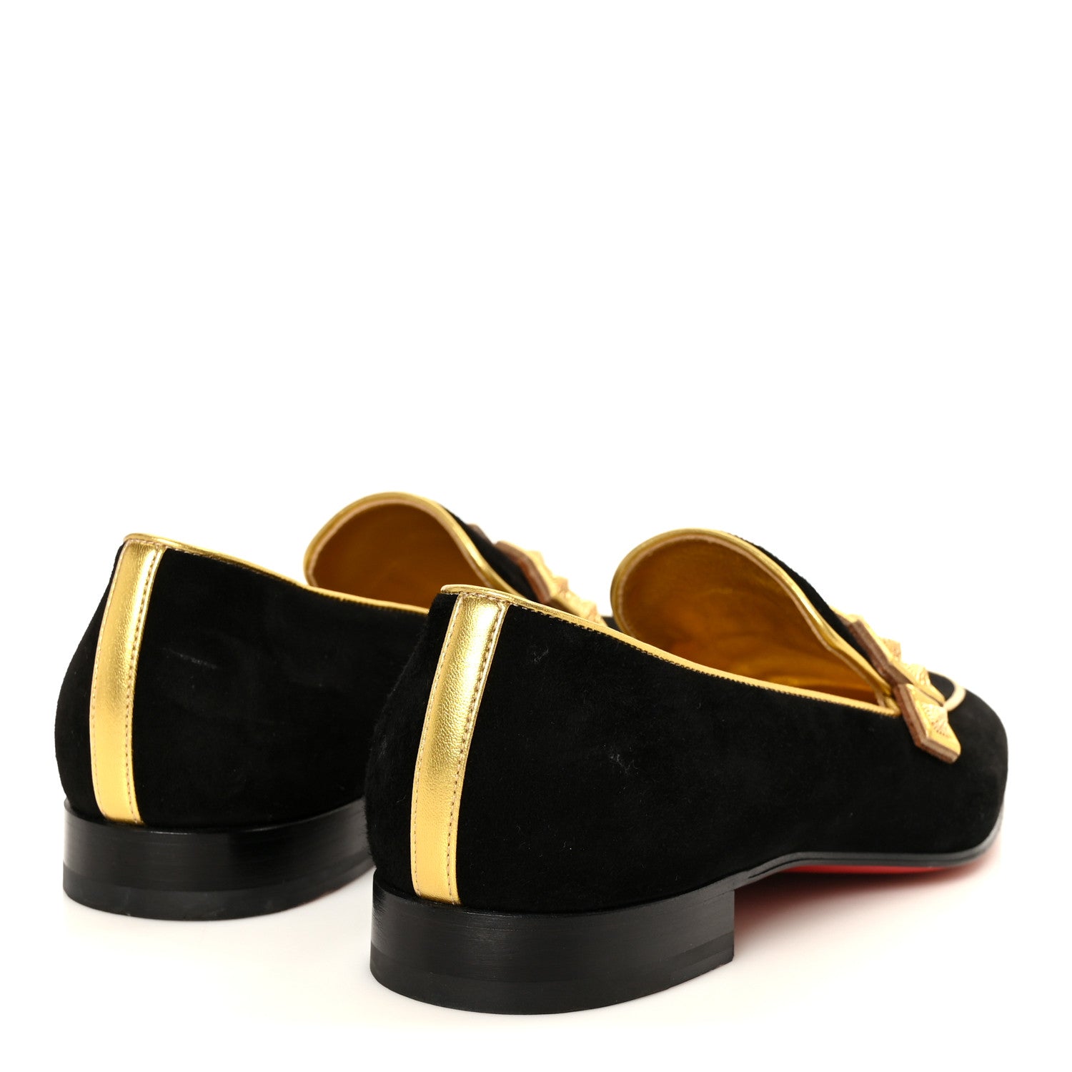 Christian Louboutin Veau Velour Mens Night On The Gange Diwali Flat Loafer 10  43 Black 5 of 9