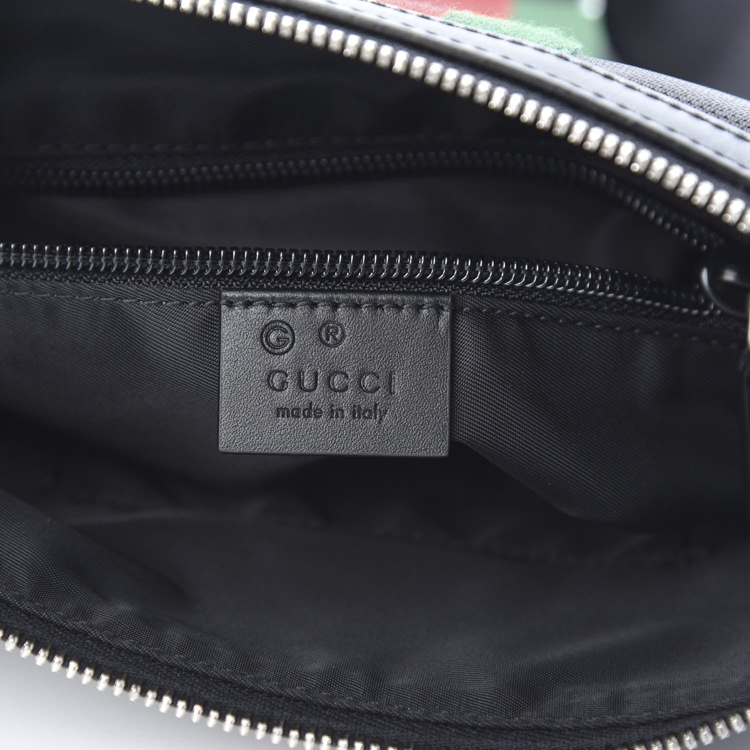 Gucci Techno Canvas Selleria Calfskin Web Small Flat Messenger Bag Black 6 of 10