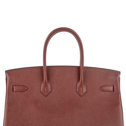 Hermes Epsom Contour Birkin 35 Rouge H Navy 23 of 27