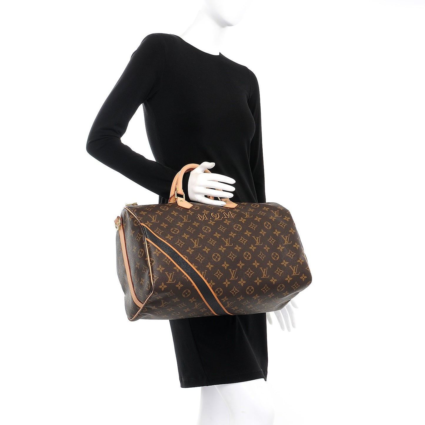 Monogram My LV Heritage Speedy Bandouliere 40 Black Moutarde