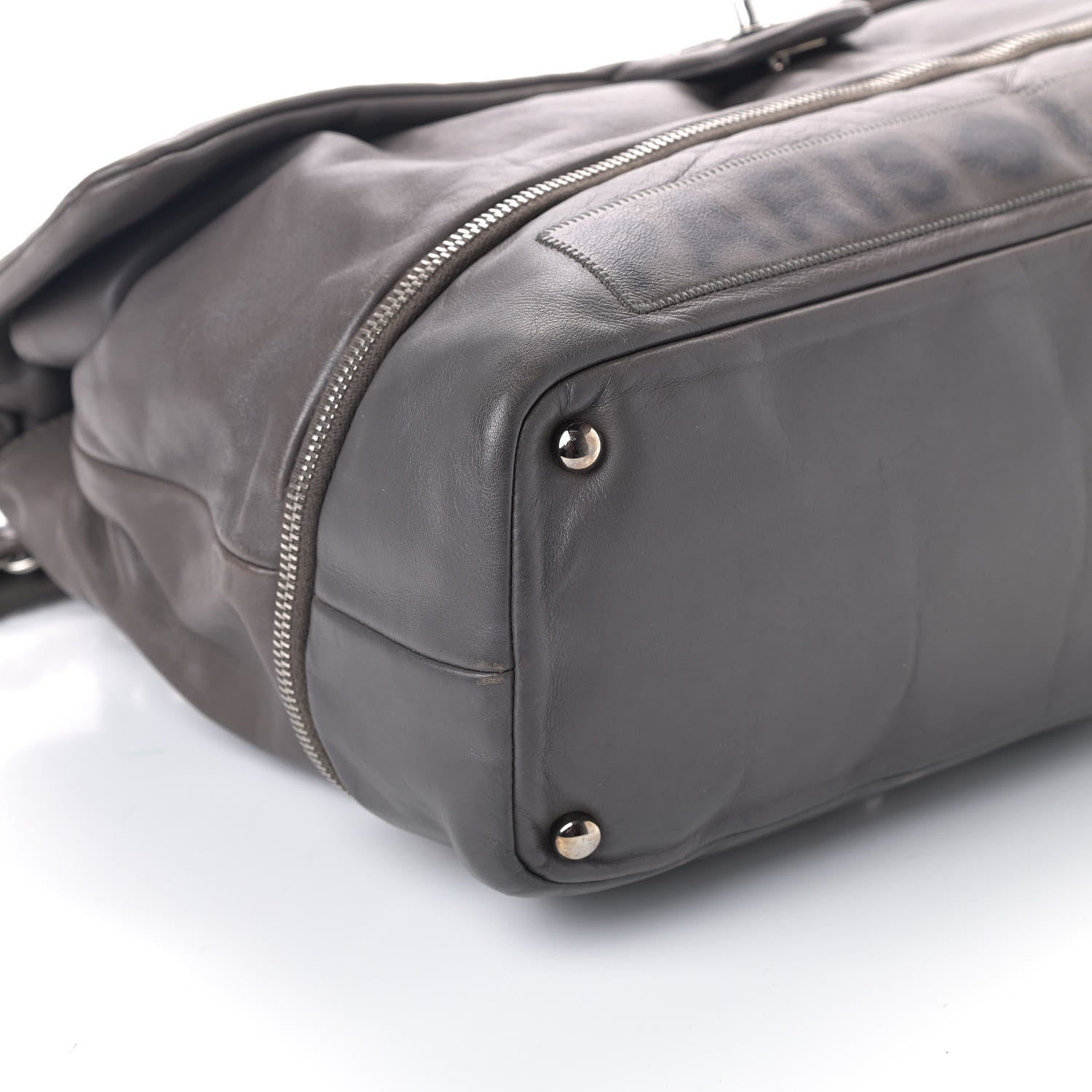Chanel Calfskin Large Expandable Paris London Flap Bag Grey 7 of 8