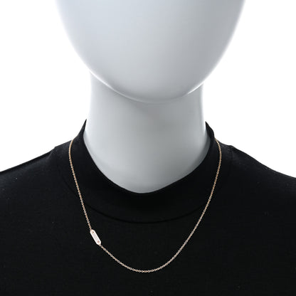 Tiffany 18K Rose Gold Diamond Tag Chain Necklace 2 of 5