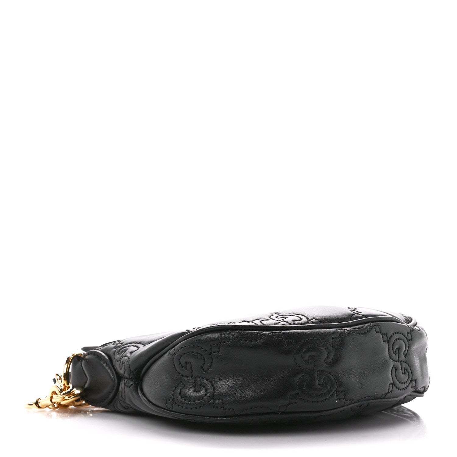 Gucci Calfskin GG Matelasse Mini Hobo Shoulder Bag Black 4 of 10