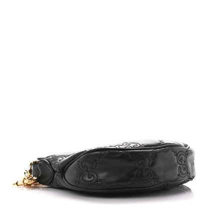 Gucci Calfskin GG Matelasse Mini Hobo Shoulder Bag Black 4 of 10