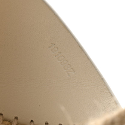 Hermes Calfskin Tivoli Espadrille Wedge Sandals 36 White 8 of 11