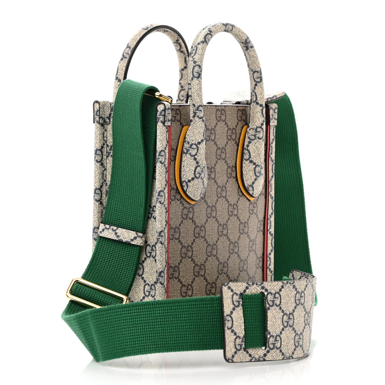 Gucci GG Supreme Monogram Exquisite Mini Vertical Tote Beige Ebony Blue Crop Live Red 3 of 13