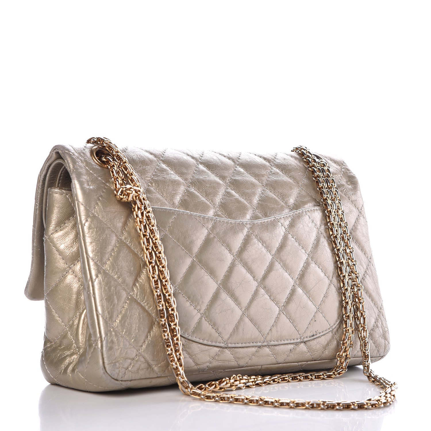Chanel Metallic Aged Calfskin Quilted 2.55 Reissue 226 Flap Gold 4 of 21