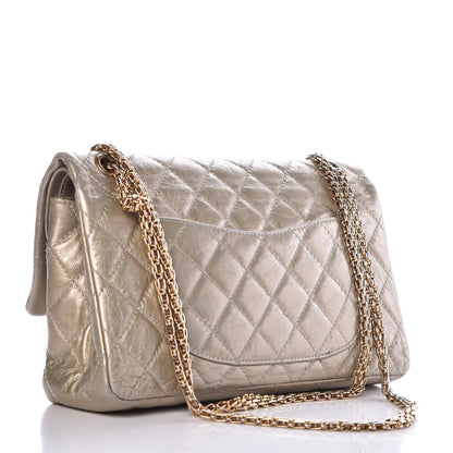 Chanel Metallic Aged Calfskin Quilted 2.55 Reissue 226 Flap Gold 4 of 21