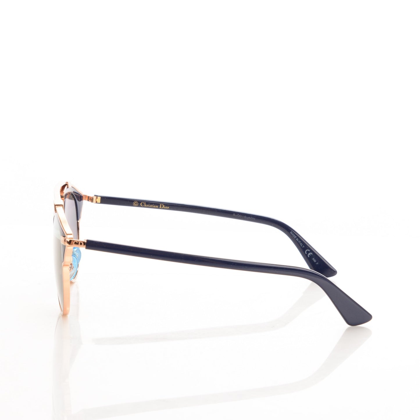 Mirrored So Real Sunglasses Rose Gold Blue