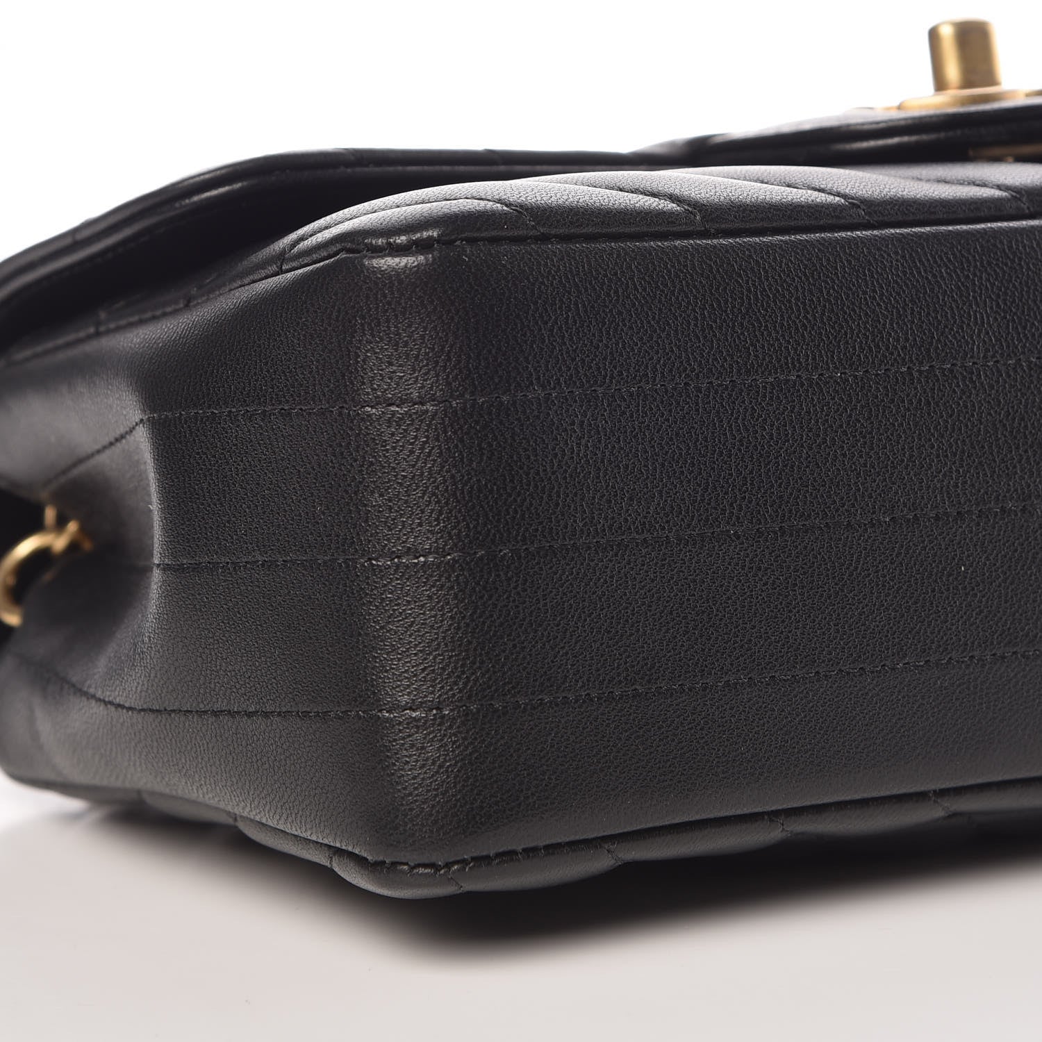 Chanel Lambskin Chevron Quilted Mini Rectangular Flap Black 9 of 11