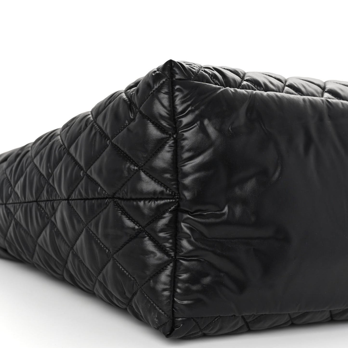 Nylon Quilted Large Coco Cocoon Tote Black