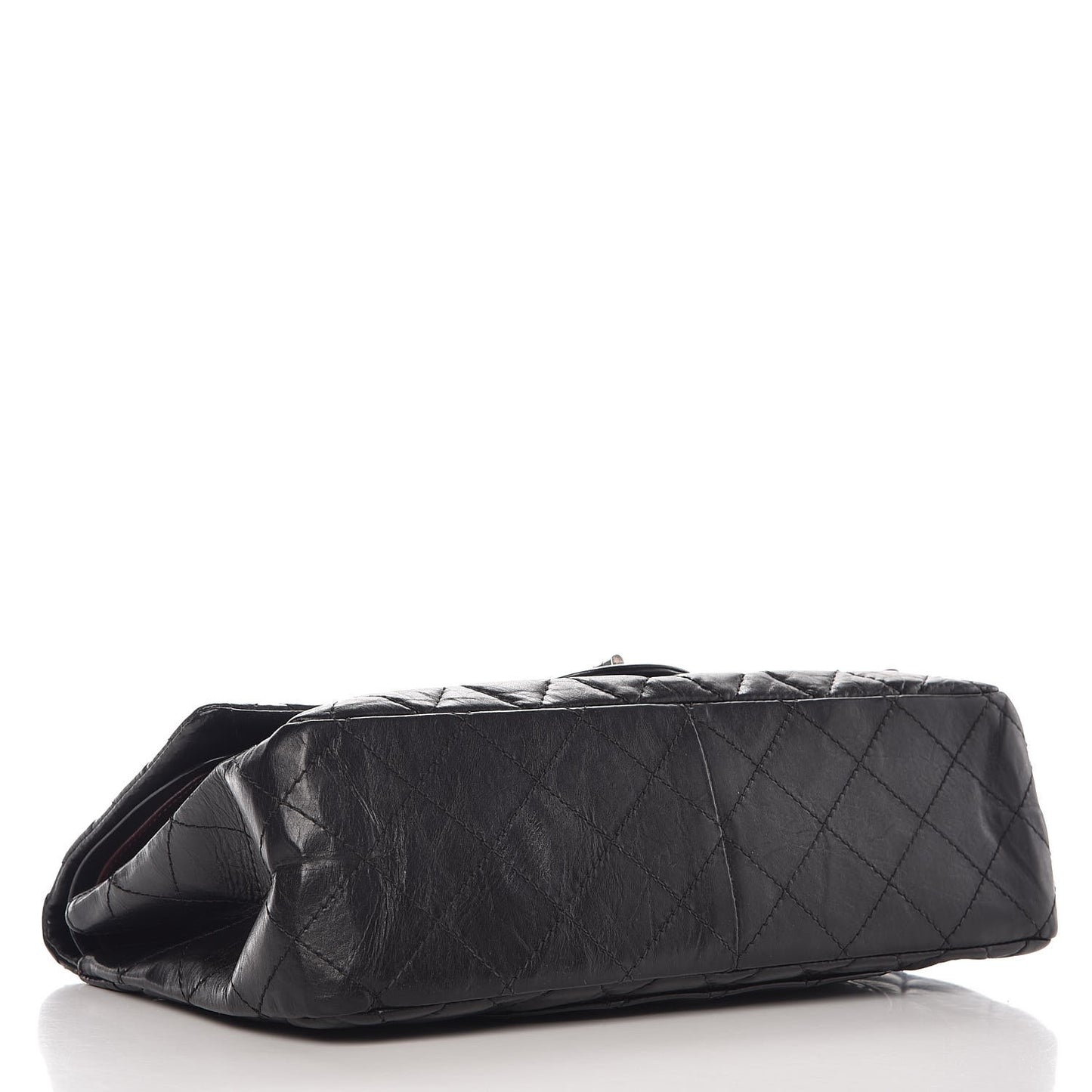 Aged Calfskin Quilted 2.55 Reissue 227 Flap Black