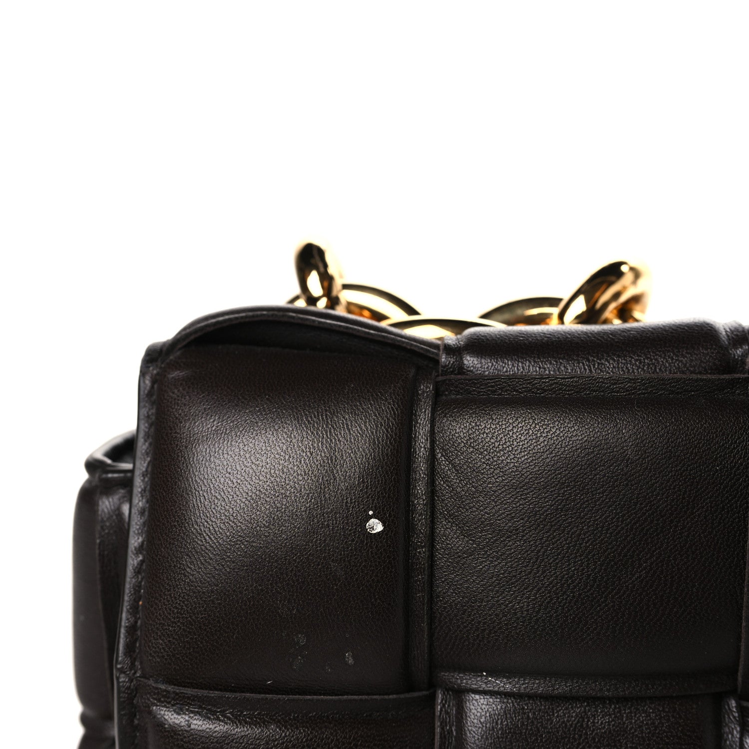 Bottega Veneta Lambskin Maxi Intreccio Padded Chain Cassette Crossbody Bag Black 11 of 12