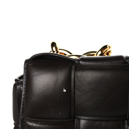 Bottega Veneta Lambskin Maxi Intreccio Padded Chain Cassette Crossbody Bag Black 11 of 12