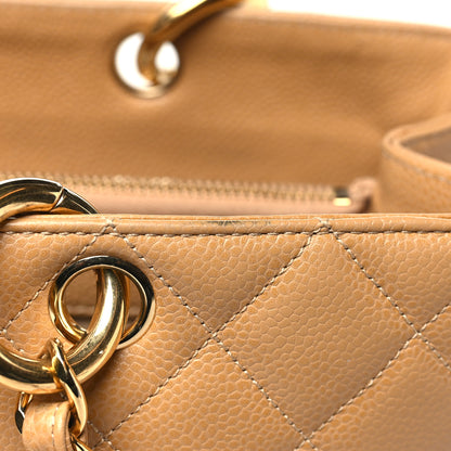 Chanel Caviar Quilted Grand Shopping Tote GST Dark Beige 12 of 14