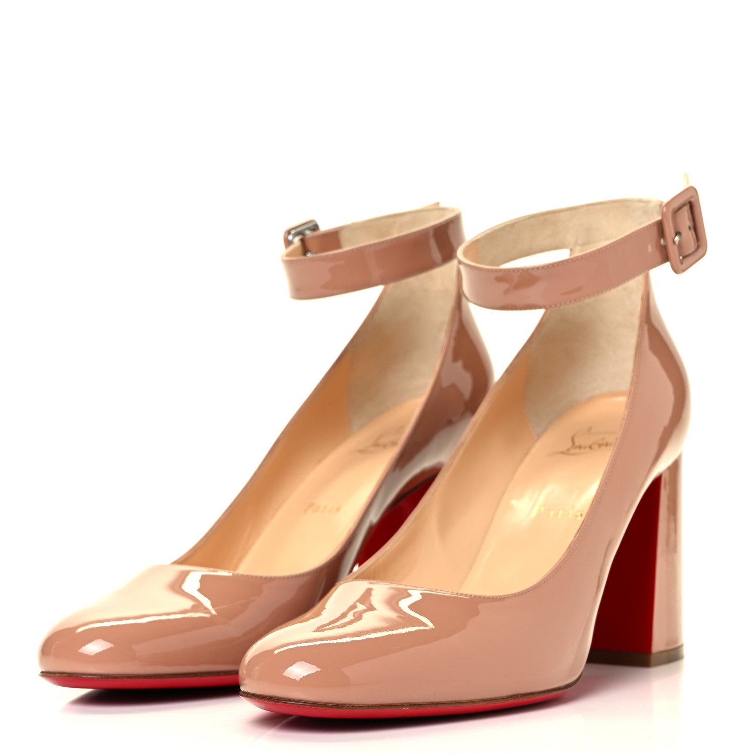 Christian Louboutin Patent Soval 85 Pumps 39.5 Nude 3 of 7