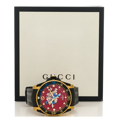 Gucci Stainless Steel Rubber 40mm Three Little Pigs Dive Quartz Watch 5 of 5