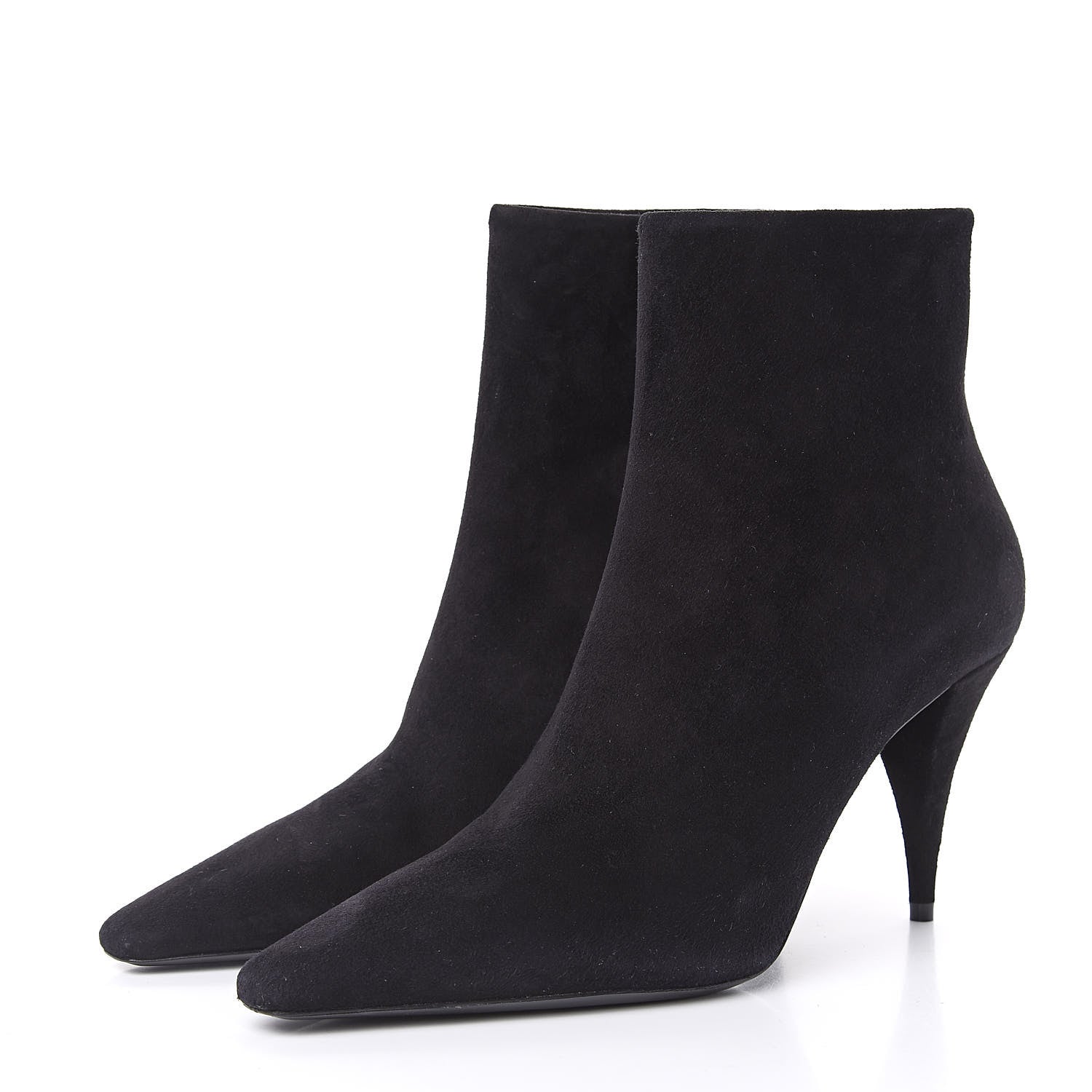 Saint Laurent Suede Kiki Ankle 85 Zip Boot 39 Black 3 of 9