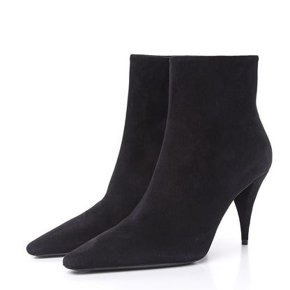 Saint Laurent Suede Kiki Ankle 85 Zip Boot 39 Black 3 of 9