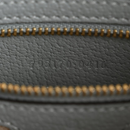 Gucci GG Supreme Monogram Textured Calfskin Web Super Mini Ophidia Shoulder Bag Dusty Blue 7 of 10