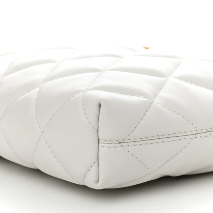 Balenciaga Nappa Calfskin Quilted Touch B Camera Shoulder Bag White 10 of 13