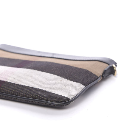 Burberry Mega Check Peyton Crossbody Clutch Bag Black 10 of 11