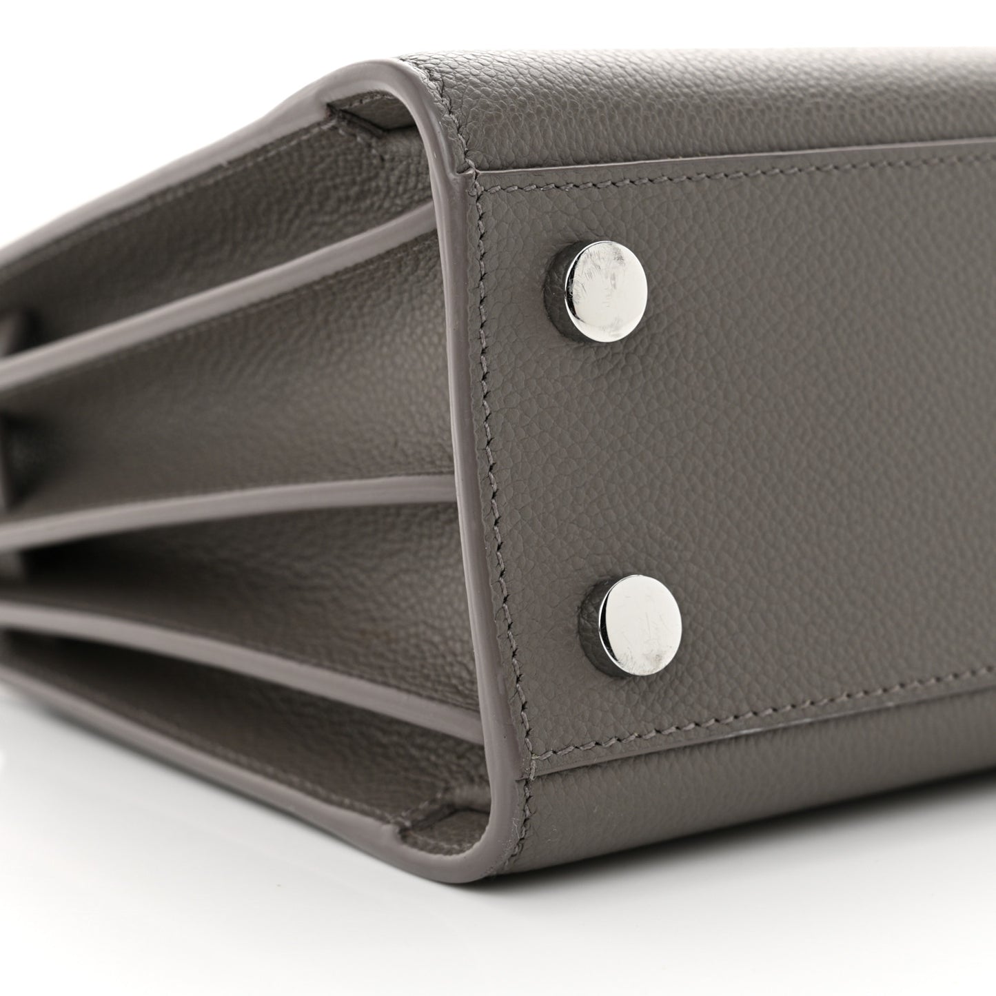 Grained Calfskin Nano Sac De Jour Fog
