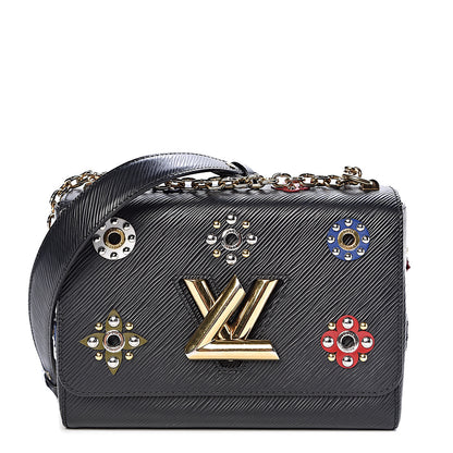 Louis Vuitton Epi Mechanical Flowers Twist Shoulder Bag MM Black 1 of 10
