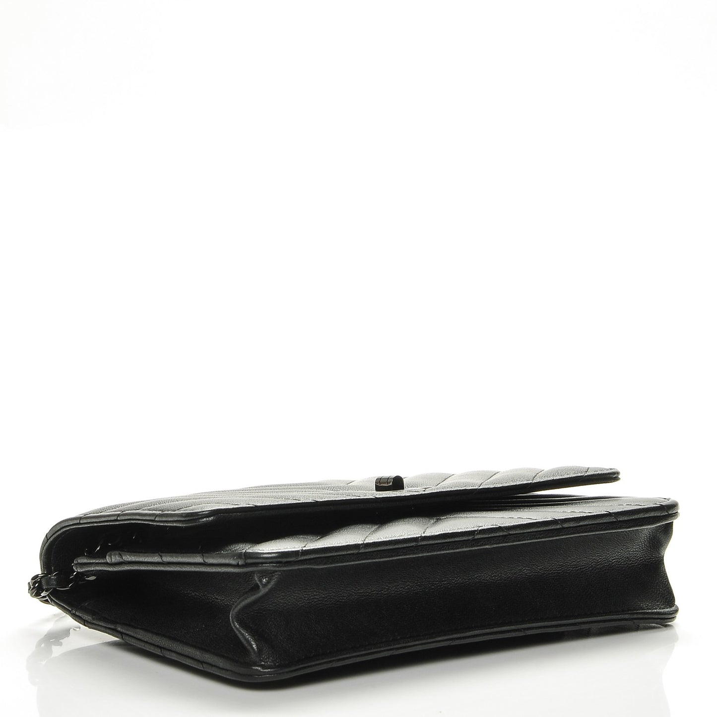 Sheepskin Chevron Reissue Wallet On Chain WOC So Black