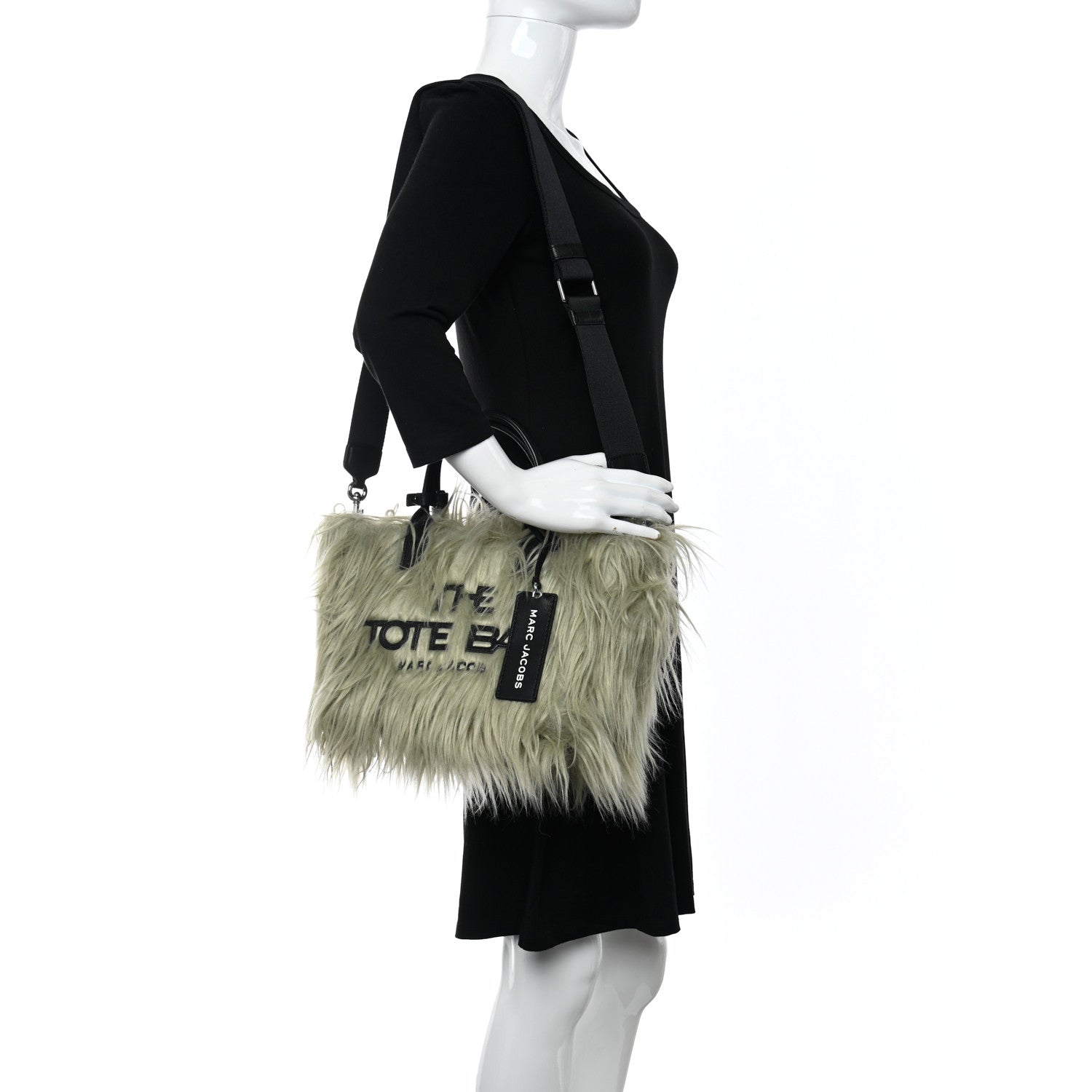 Marc Jacobs Faux Fur Mini The Creature Tote Bag Pistachio 2 of 12