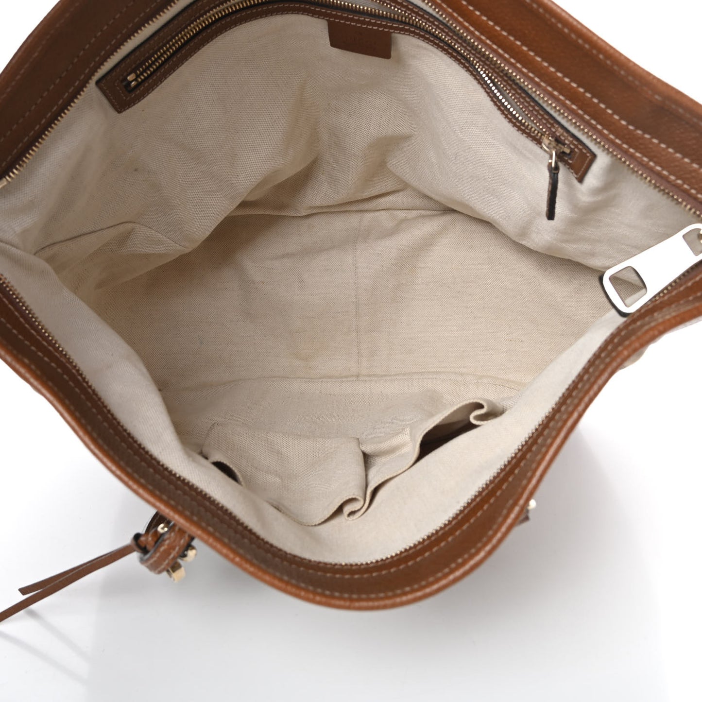 Monogram Medium Bree Zippered Tote Beige Tabacco