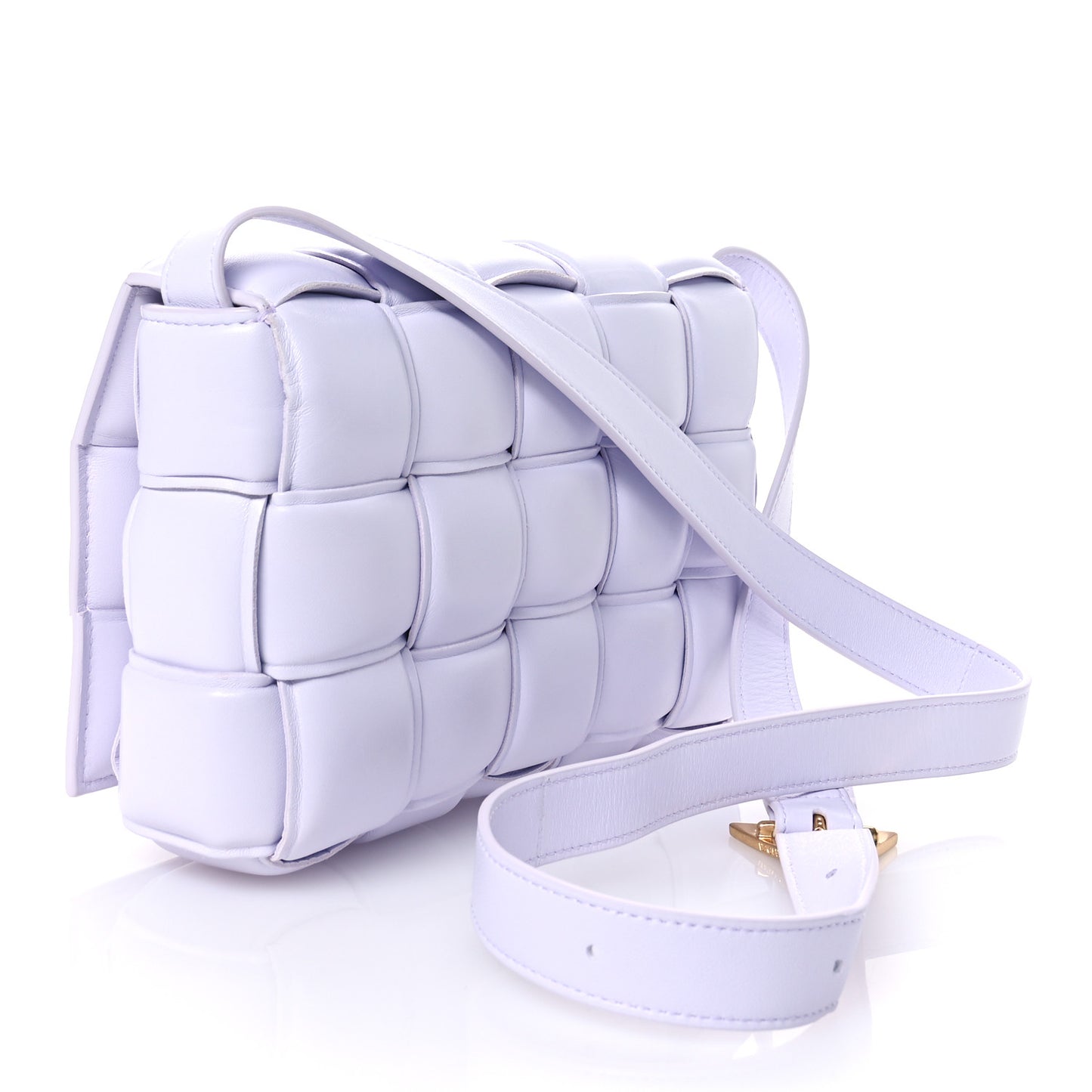 Nappa Maxi Intreccio Padded Cassette Crossbody Bag Mirth Washed