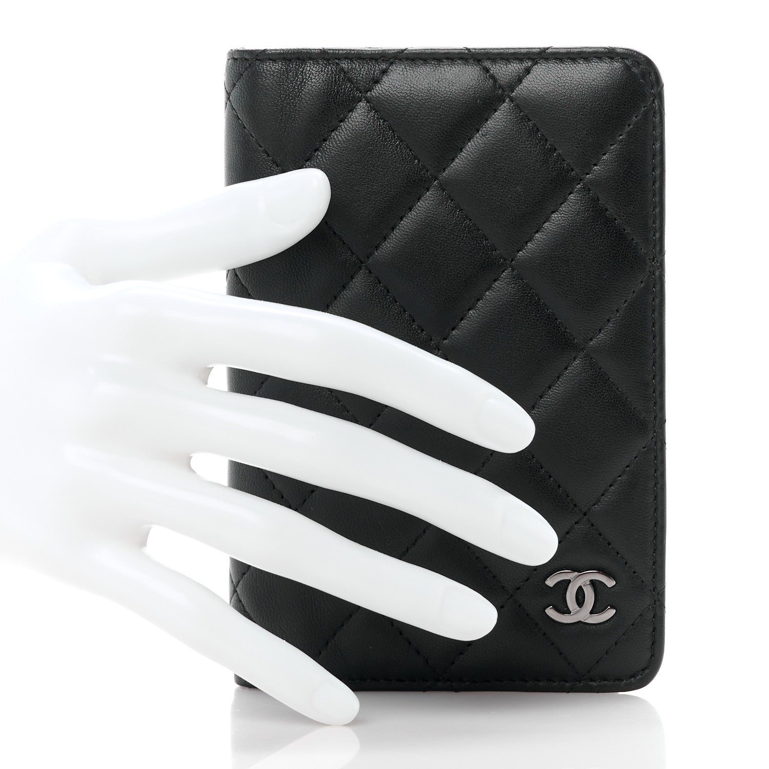 Chanel Lambskin Quilted Small Agenda Cover Black 2 of 14