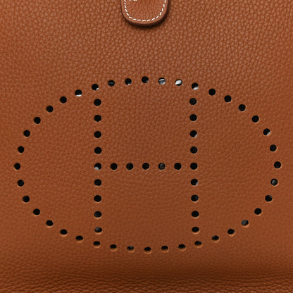 Hermes Taurillon Clemence Evelyne III PM Gold 9 of 11