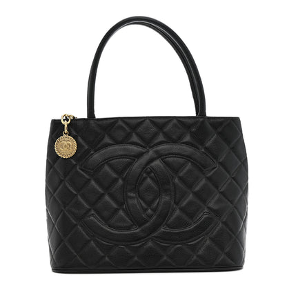 Chanel Caviar Quilted Medallion Tote Black 1 of 10