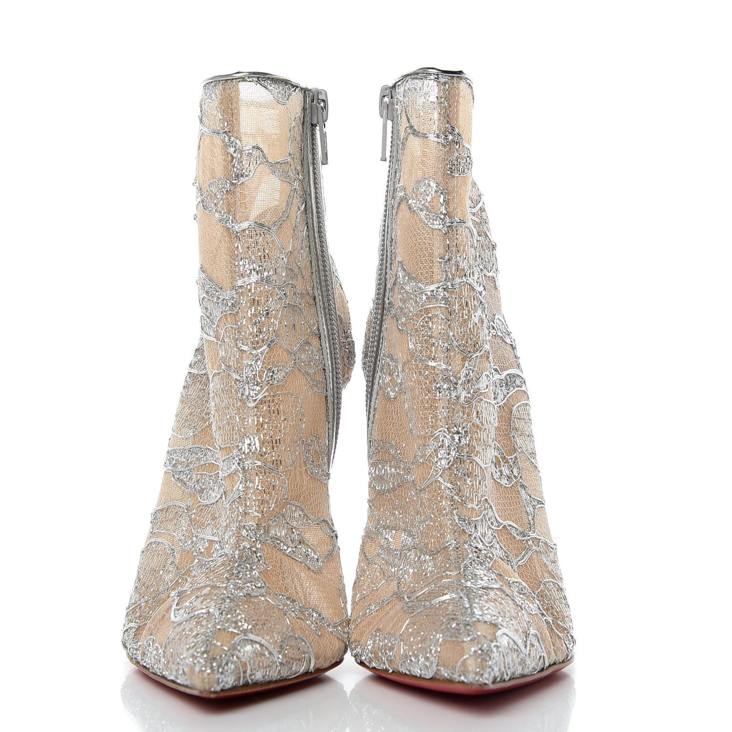 Lace Lurex Specchio Gipsybootie 100 Ankle Boots 37 Silver