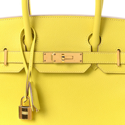 Hermes Epsom BIRKIN 30 Lime 7 of 9