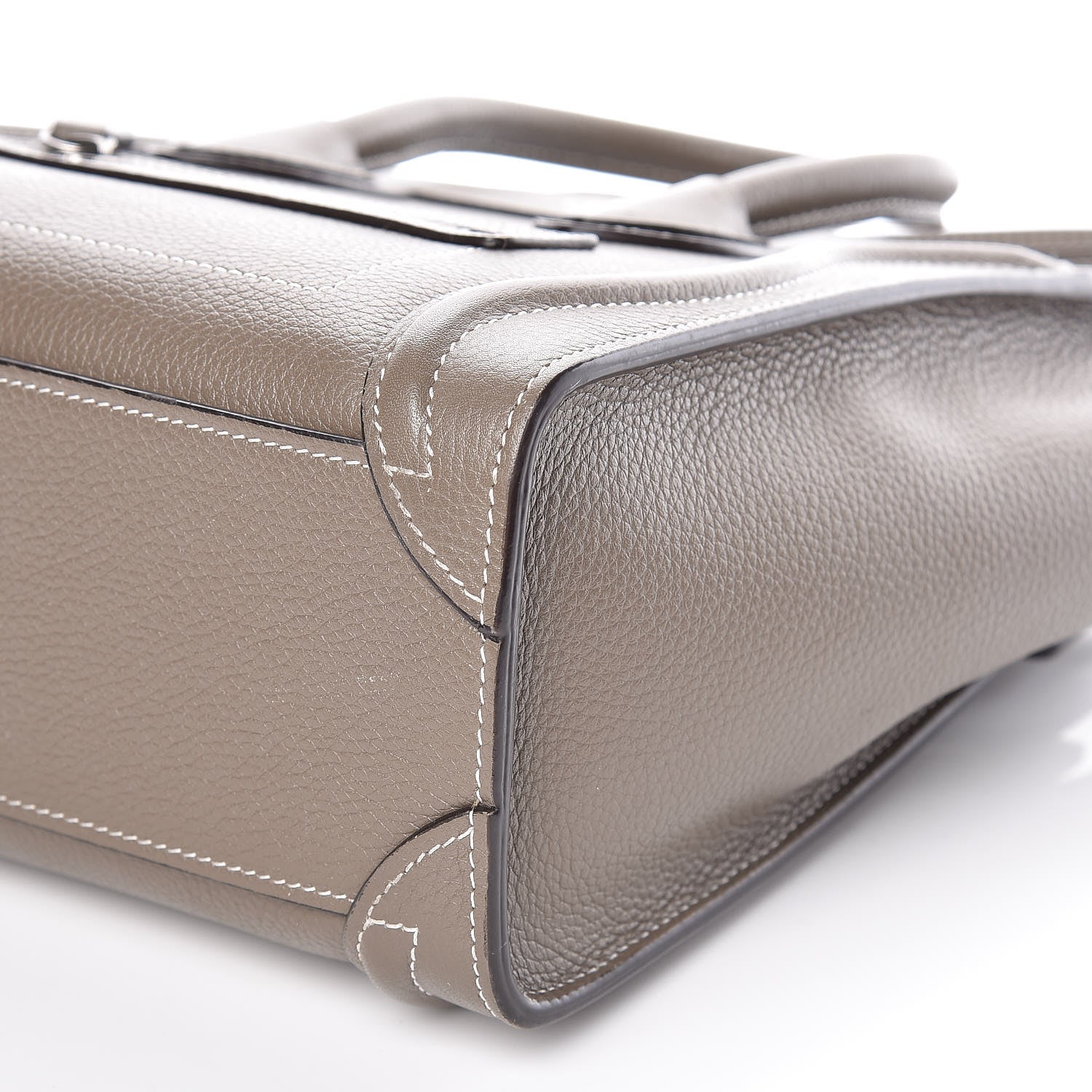 Celine Drummed Calfskin Nano Luggage Souris 9 of 10