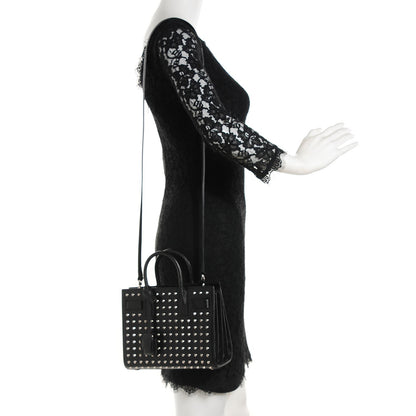 Saint Laurent Calfskin Studded Nano Sac De Jour Black 2 of 8