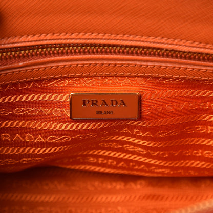 Prada Saffiano Mini Galleria Double Zip Tote Papaya 7 of 10