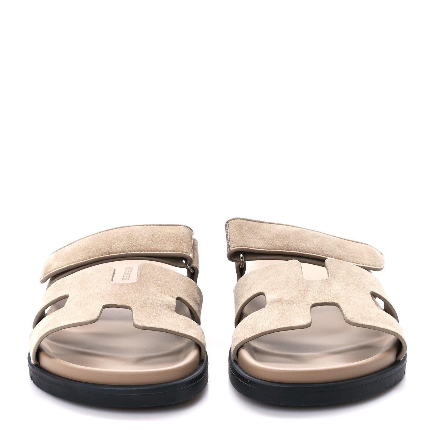 Suede Goatskin Womens Chypre Sandals 39 Beige Argile