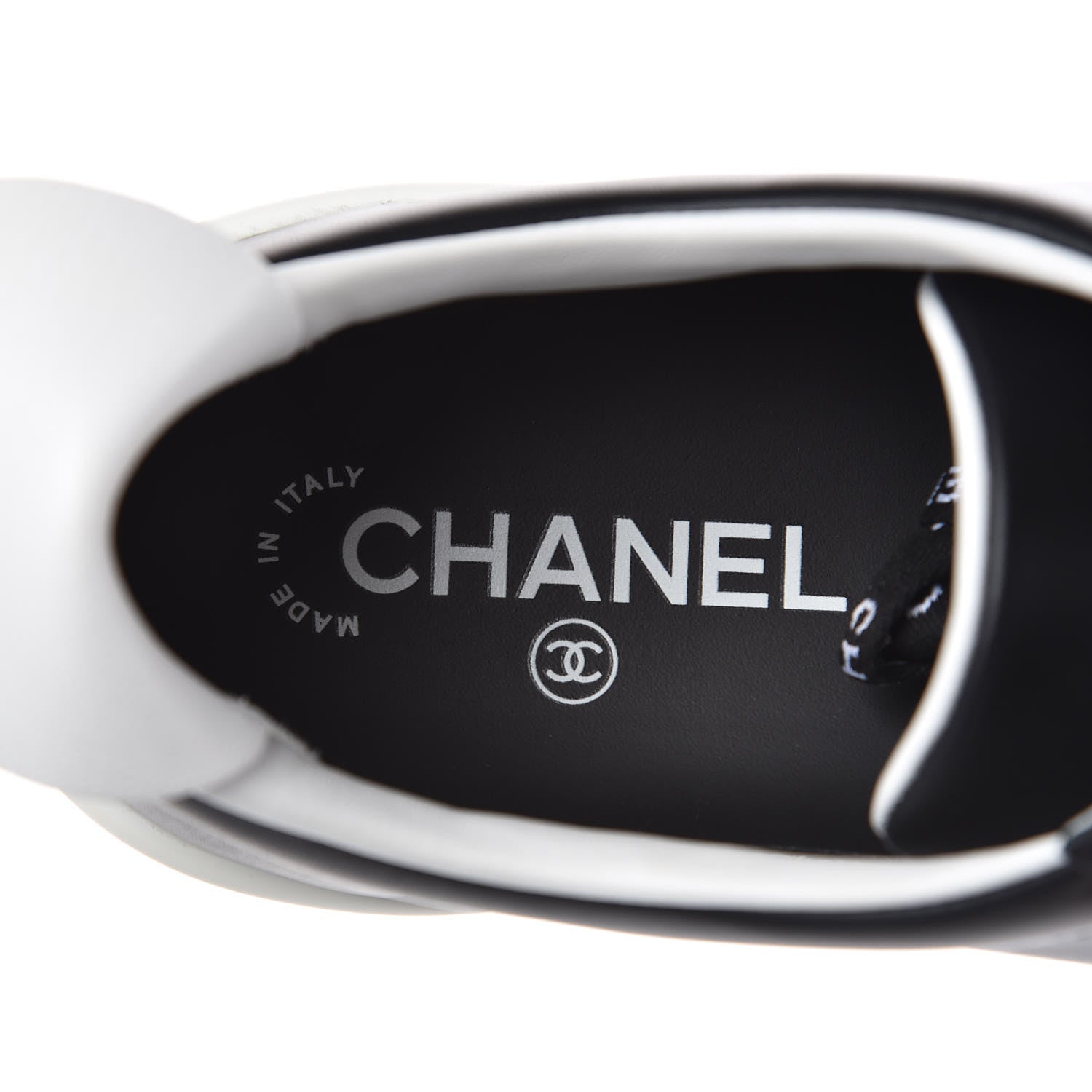Chanel Calfskin CC Womens Sneakers 41 Black 8 of 10