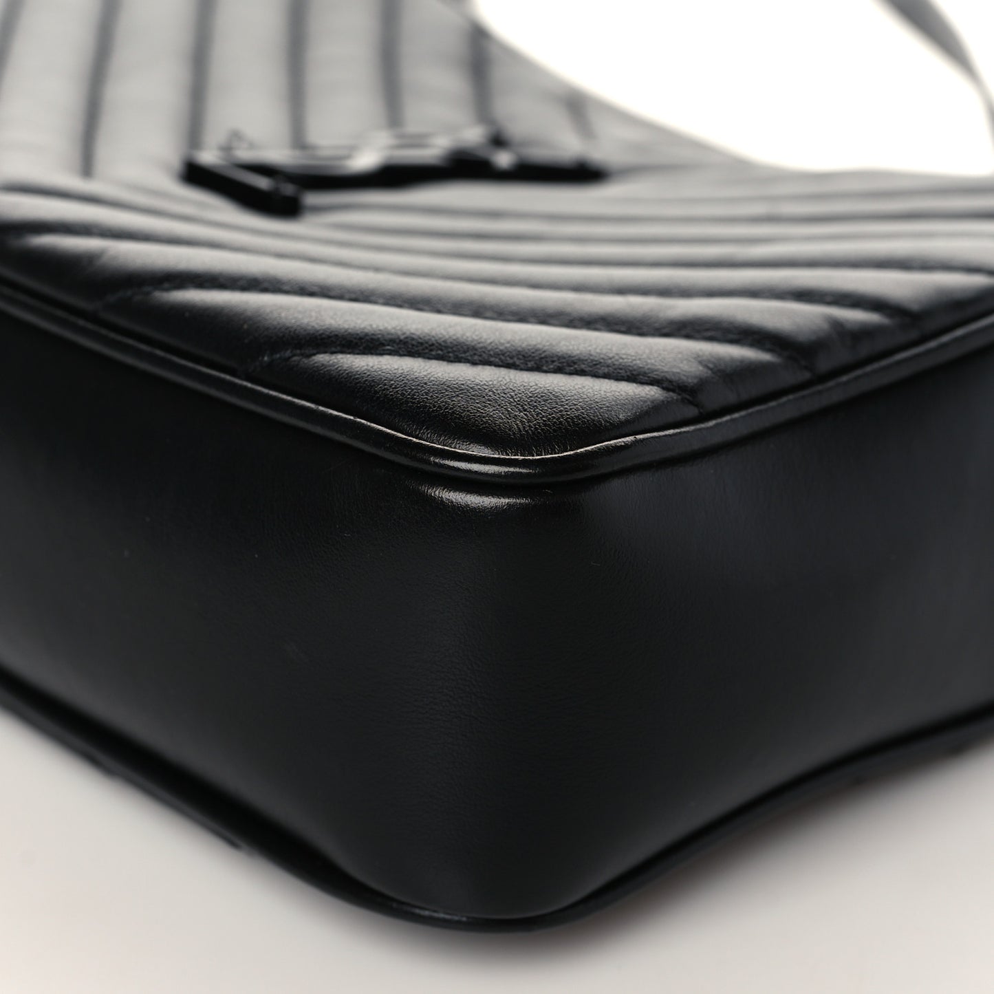 Calfskin Matelasse Monogram Monochrome Lou Camera Bag Black