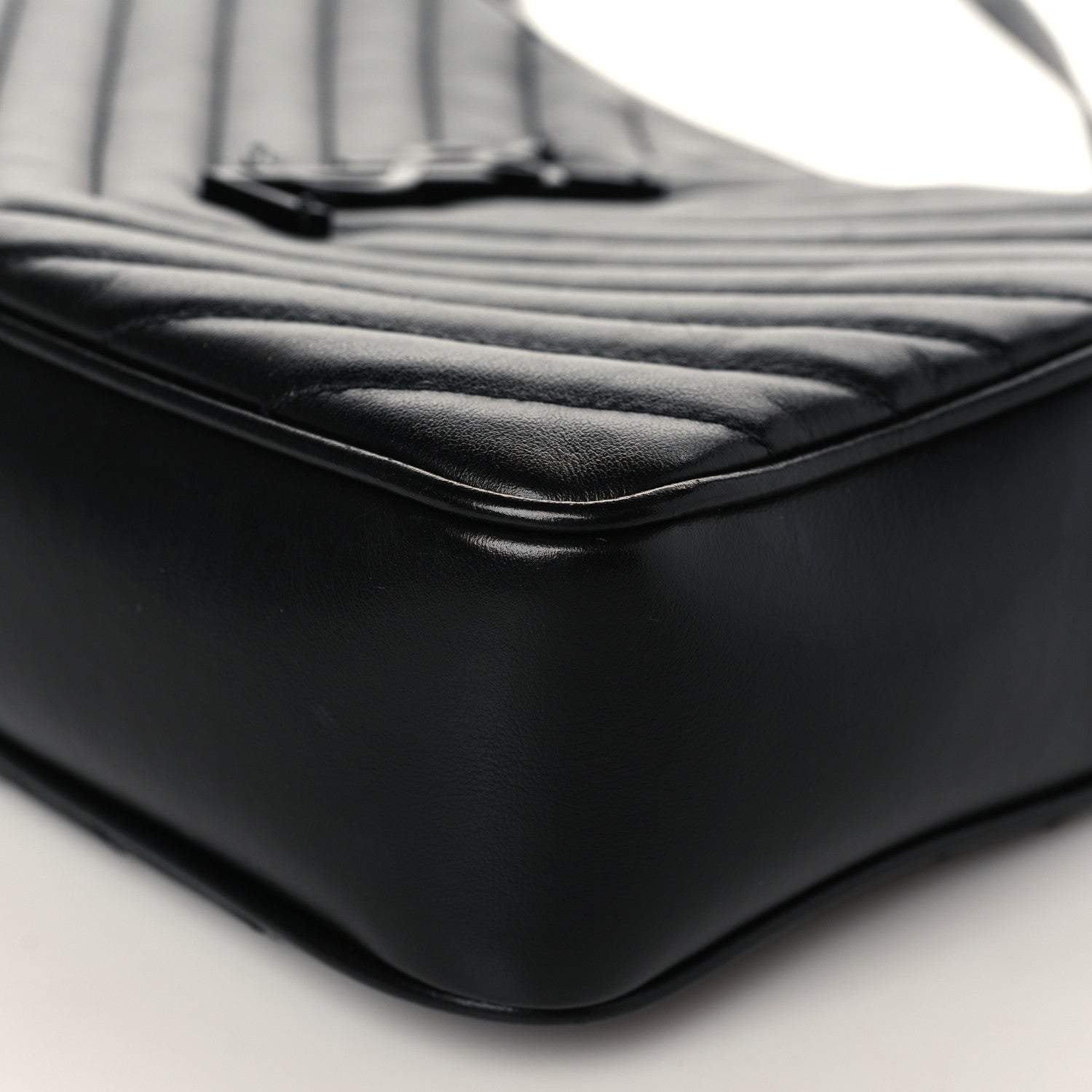 Saint Laurent Calfskin Matelasse Monogram Monochrome Lou Camera Bag Black 9 of 9