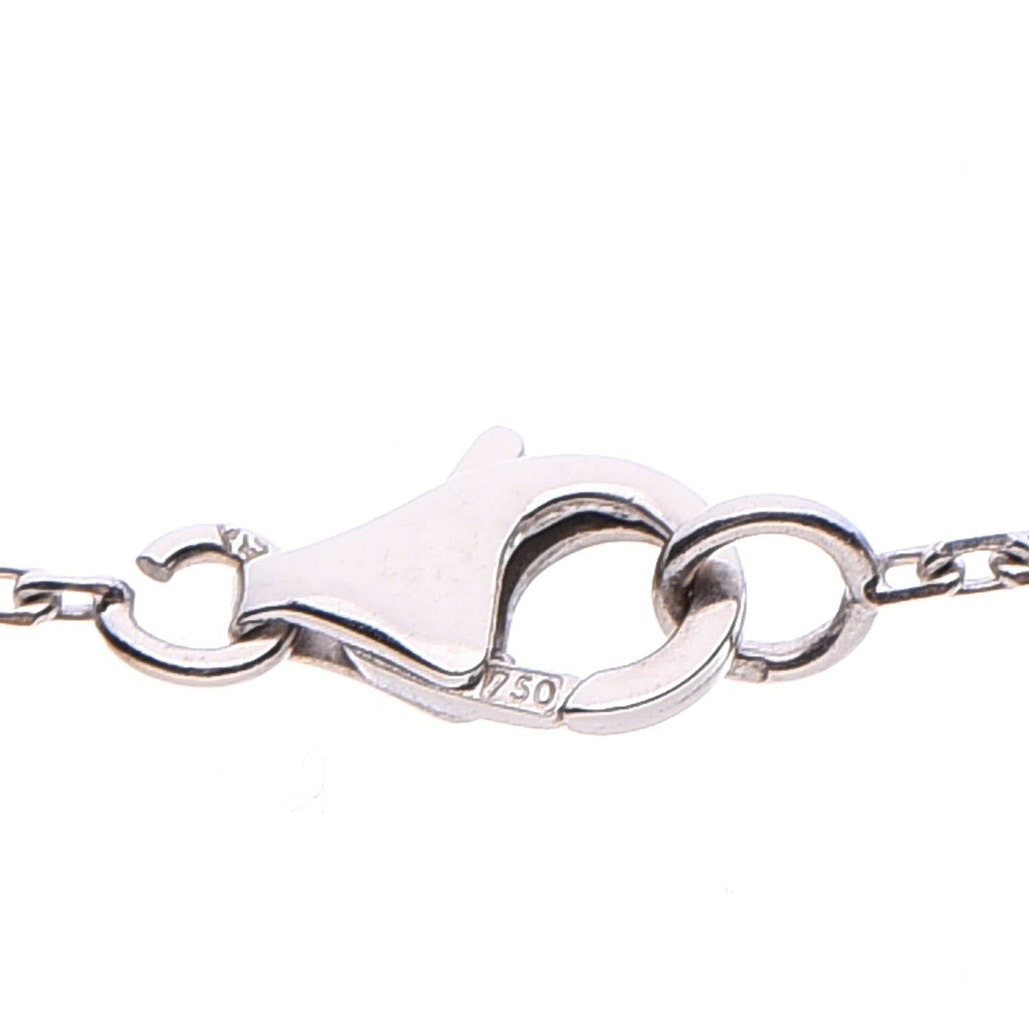 Van Cleef & Arpels 18K White Gold Mother of Pearl Vintage Alhambra Pendant Necklace 5 of 7