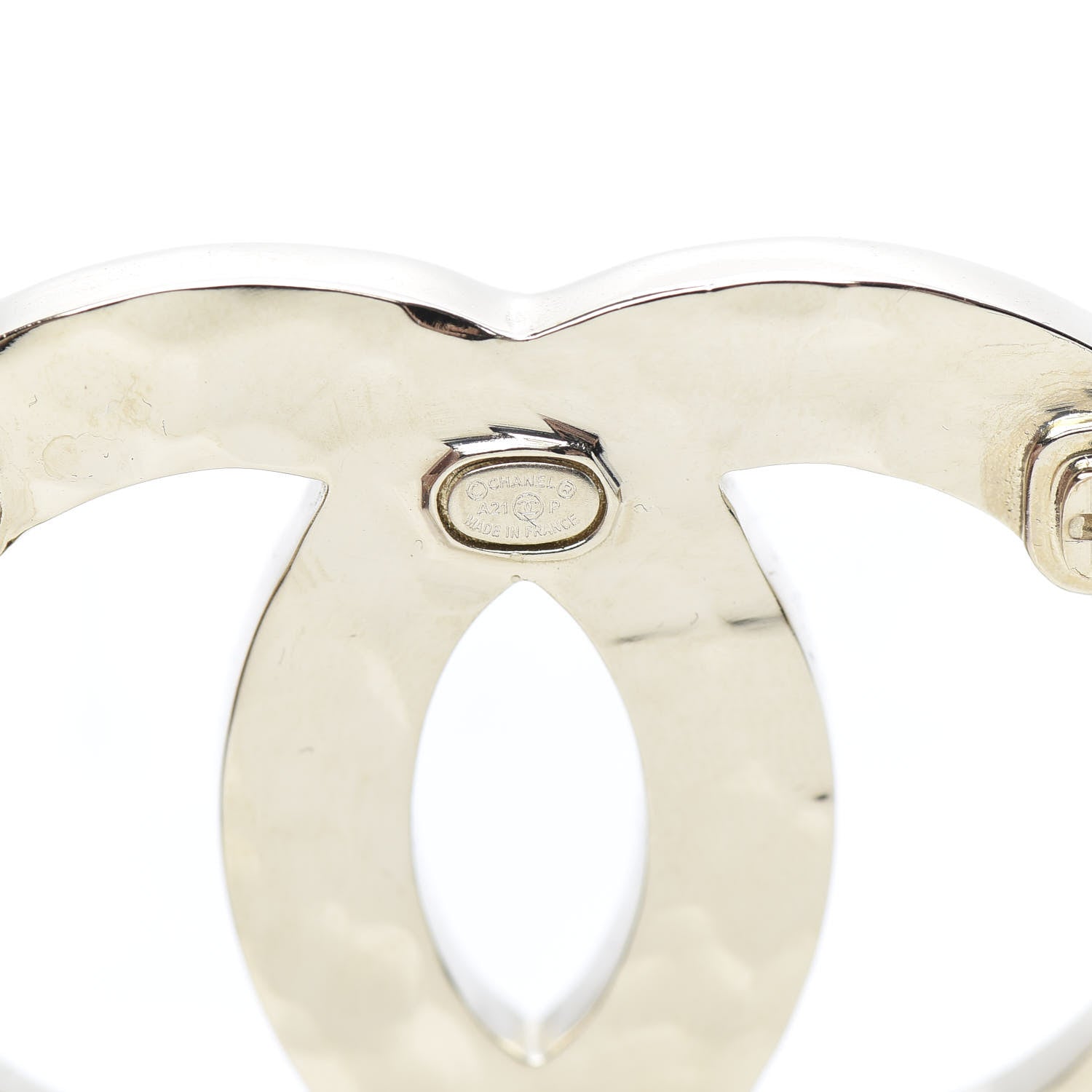 Chanel Baguette Crystal Logo CC Brooch Gold 5 of 5