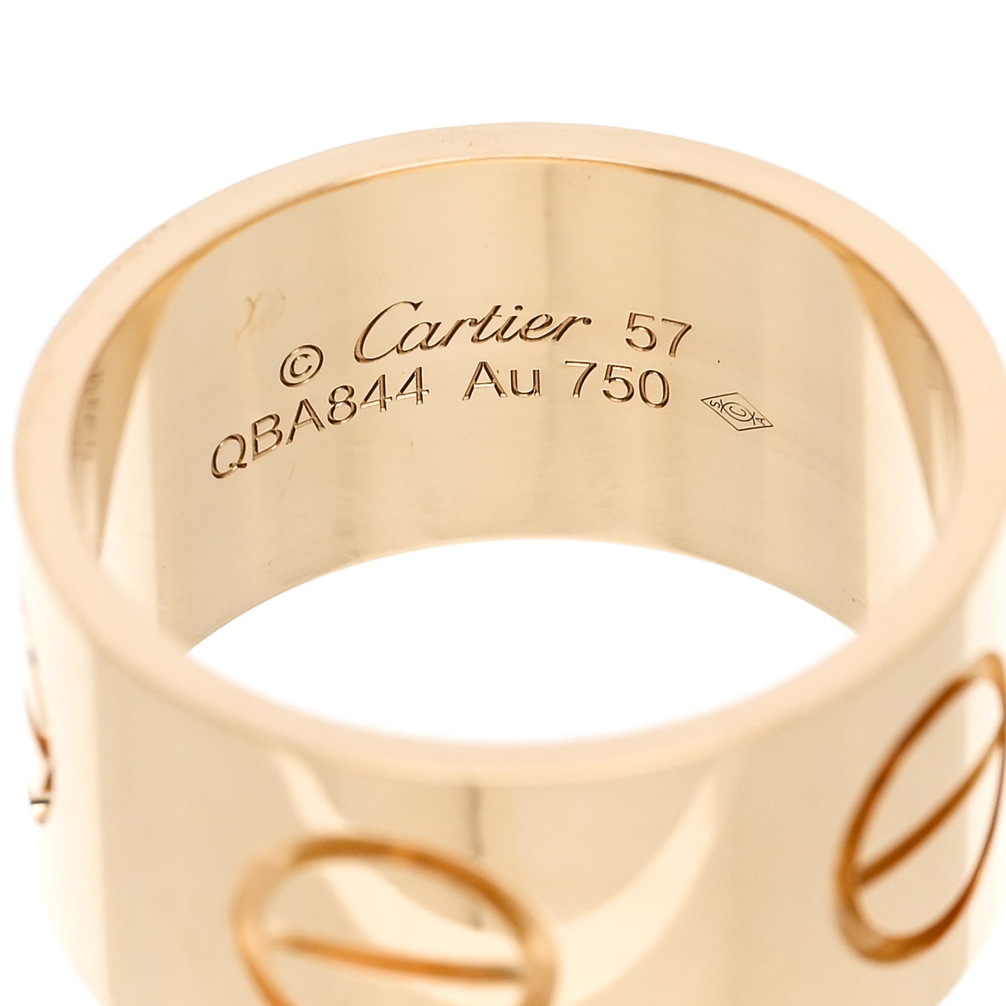 18K Yellow Gold 11mm LOVE Ring 57 8