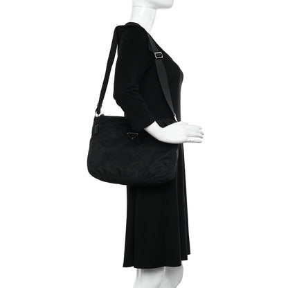 Prada Tessuto Nylon Saffiano Messenger Black 2 of 11