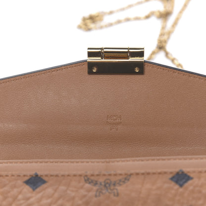 MCM Visetos Large Patricia Love Patch Wallet On Chain Cognac 6 of 9