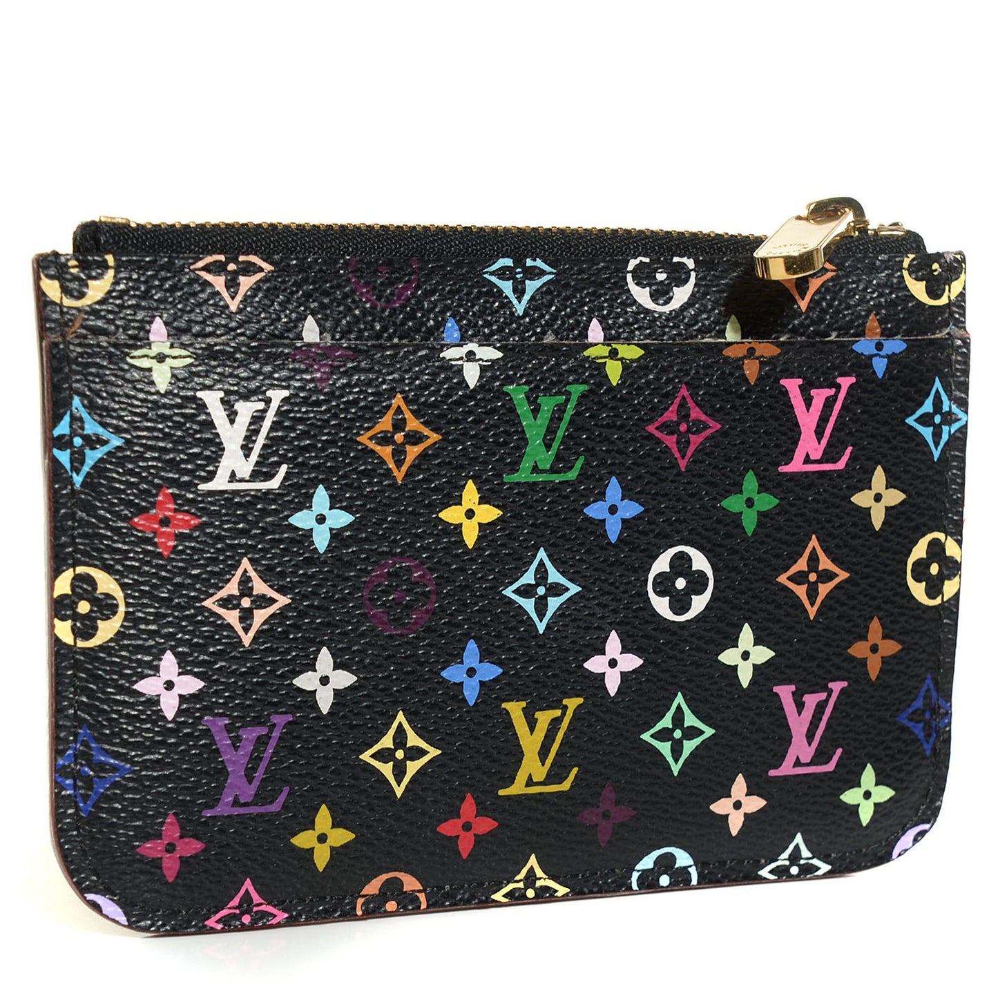 Monogram Multicolor Key Pouch Black Violet